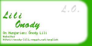 lili onody business card