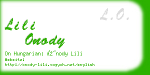 lili onody business card